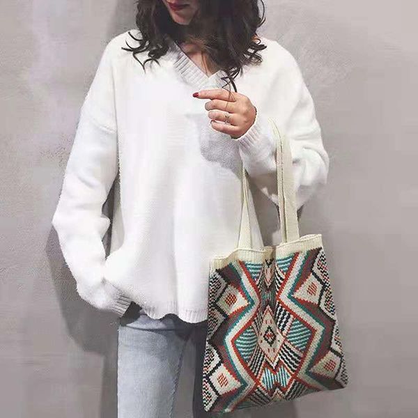 evening bags lady knitting gypsy bohemian boho chic aztec tote bag women crochet casual open shopper handle 2021 female daily handbag
evening bags lady knitting gypsy bohemian boho chic aztec tote bag women crochet casual open shopper handle 2021 female daily handbag