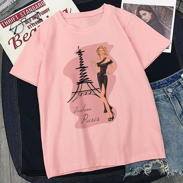 eiffel tower fashion paris print womens call of goddess pink harajuku vogue femme summer, White
eiffel tower fashion paris print womens call of goddess pink harajuku vogue femme summer, White