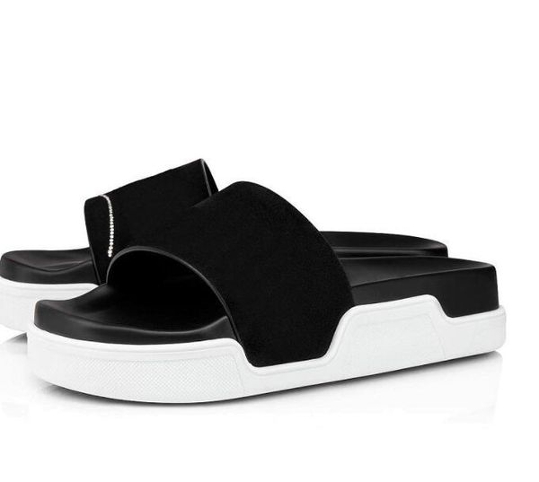 2021 luxury red bottom sandals studded spikes flip flops men women slippers outdoor platform slipper designer casual shoes with box, Black
2021 luxury red bottom sandals studded spikes flip flops men women slippers outdoor platform slipper designer casual shoes with box, Black
