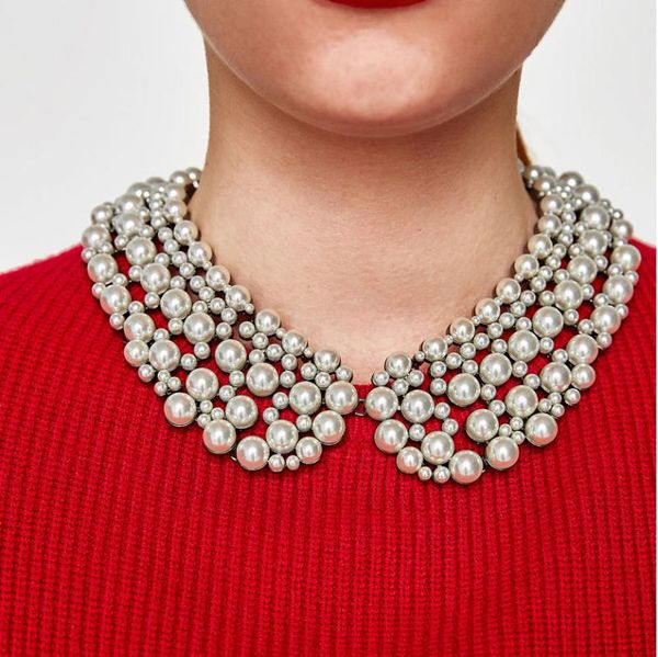 chokers layered design brand fashion simulated pearls collar necklace for women chunky choker bib statement necklaces, Golden;silver
chokers layered design brand fashion simulated pearls collar necklace for women chunky choker bib statement necklaces, Golden;silver