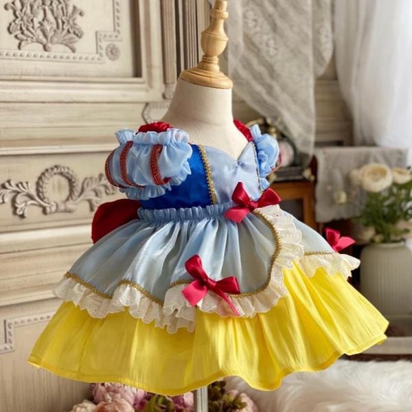 girl's dresses spanish vintage lolita girl dress lace stitching short sleeve birthday party easter princess for a166, Red;yellow
girl's dresses spanish vintage lolita girl dress lace stitching short sleeve birthday party easter princess for a166, Red;yellow
