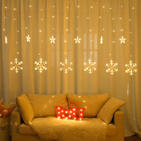 party decoration 220v snowflake curtain light led string ins christmas lights romantic fashion product
party decoration 220v snowflake curtain light led string ins christmas lights romantic fashion product