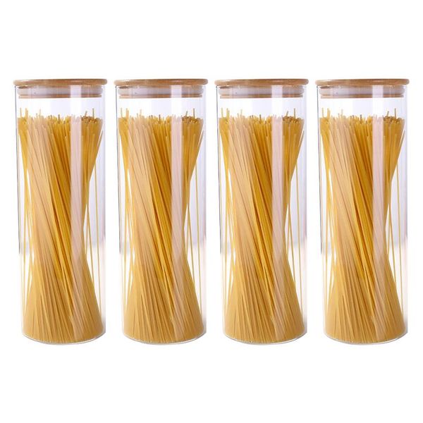 storage bottles & jars 4pcs 1000ml large capacity borosilicate glass home sugar grain easy clean jar with bamboo lid transparent food contai
storage bottles & jars 4pcs 1000ml large capacity borosilicate glass home sugar grain easy clean jar with bamboo lid transparent food contai