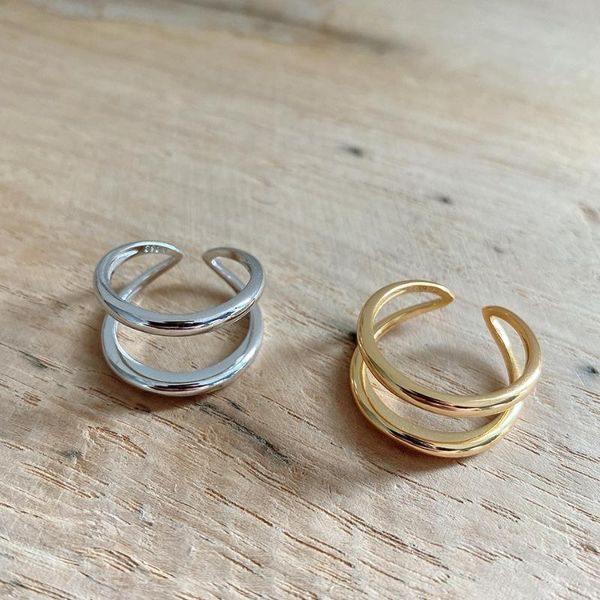 cluster rings ins 1pc authentic s925 sterling silver fine jewelry white/gold double rows ring adjust tlj1418, Golden;silver
cluster rings ins 1pc authentic s925 sterling silver fine jewelry white/gold double rows ring adjust tlj1418, Golden;silver