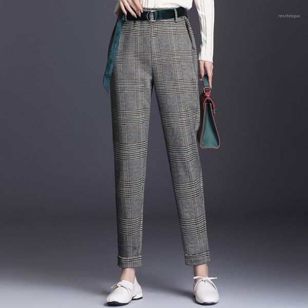 women's pants & capris haren women 2021 autumn winter warm vintage plaid houndstooth wool slim fit woolen trousers female plus size, Black;white
women's pants & capris haren women 2021 autumn winter warm vintage plaid houndstooth wool slim fit woolen trousers female plus size, Black;white
