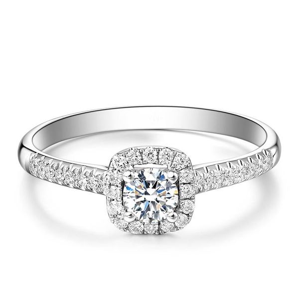au750 white gold ring women wedding anniversary engagement party cushion round moissanite diamond elegant romantic cute cluster rings, Golden;silver
au750 white gold ring women wedding anniversary engagement party cushion round moissanite diamond elegant romantic cute cluster rings, Golden;silver