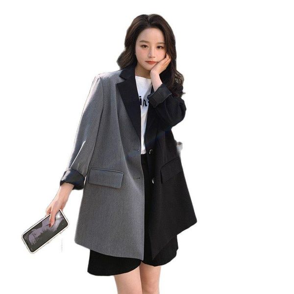women's suits & blazers contrasting color stitching suit jacket women spring autumn blazer 2021 casual f832, White;black
women's suits & blazers contrasting color stitching suit jacket women spring autumn blazer 2021 casual f832, White;black