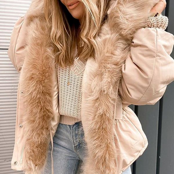 women's jackets hooded jacket for women 2021 winter warm faux fur parka cotton-padded casual waist tightening oversized outwear coat, Black;brown
women's jackets hooded jacket for women 2021 winter warm faux fur parka cotton-padded casual waist tightening oversized outwear coat, Black;brown