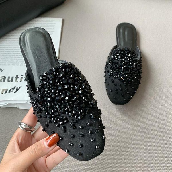 spring women slippers flat heel mules slides shoes for woman casual female slip on loafers ladies fashion flats, Black
spring women slippers flat heel mules slides shoes for woman casual female slip on loafers ladies fashion flats, Black