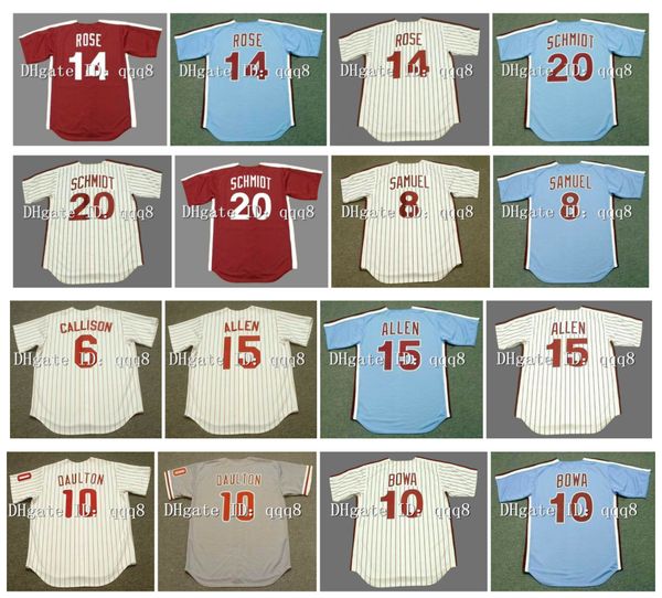 vintage 6 johnny callison 8 juan samuel 10 darren daulton 10 larry bowa 14 pete rose 15 richie allen 20 mike schmidt white blue red retro ba, Blue;black
vintage 6 johnny callison 8 juan samuel 10 darren daulton 10 larry bowa 14 pete rose 15 richie allen 20 mike schmidt white blue red retro ba, Blue;black