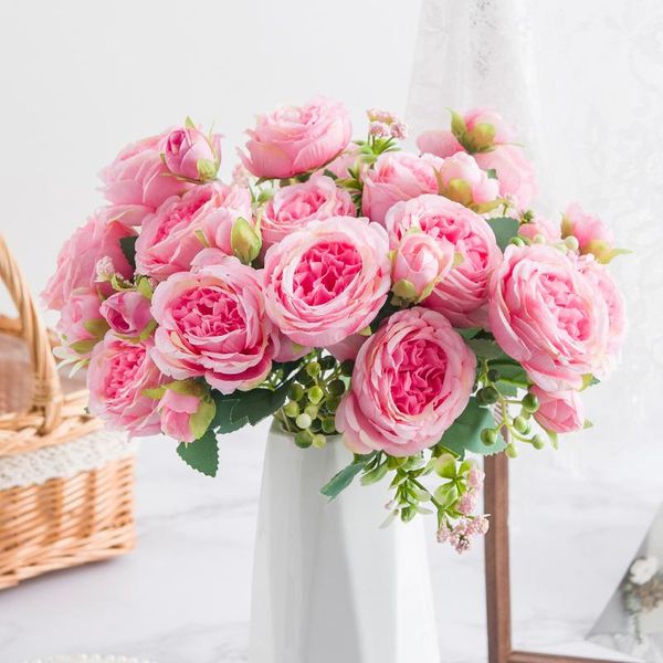 decorative flowers & wreaths artificial peony bouquet christmas decorations for home autumn rose houseplant 5 forks heads 4 buds wedding dec
decorative flowers & wreaths artificial peony bouquet christmas decorations for home autumn rose houseplant 5 forks heads 4 buds wedding dec