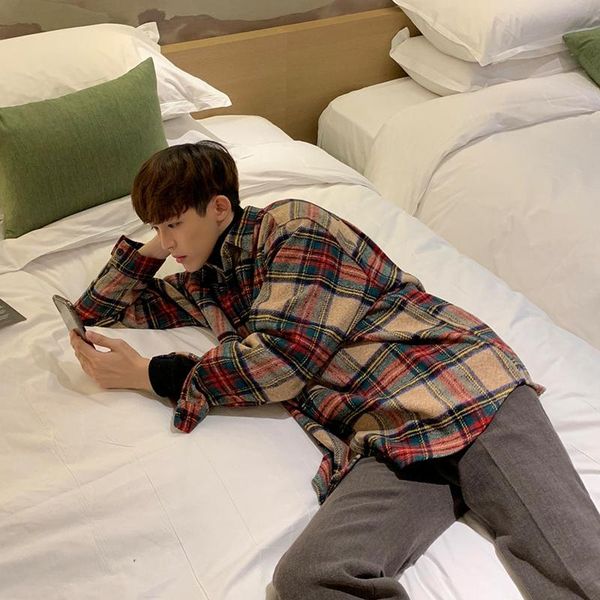 men's casual shirts winter warm shirt, korean version of the trend, handsome fashion jacket, long-sleeved plaid shirt, White;black
men's casual shirts winter warm shirt, korean version of the trend, handsome fashion jacket, long-sleeved plaid shirt, White;black