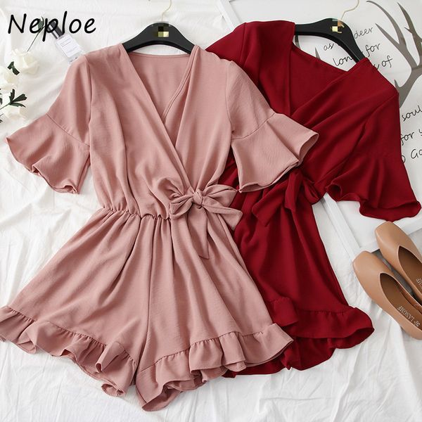 neploe solid color chic ruffles patchwork jumpsuit women drawstring bow high waist bodysuit fashion wide leg playsuits 1h471 210423, Black;white
neploe solid color chic ruffles patchwork jumpsuit women drawstring bow high waist bodysuit fashion wide leg playsuits 1h471 210423, Black;white