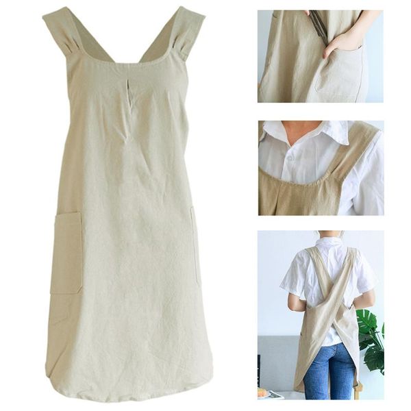aprons women washable home with pockets chef cross back japanese style bib reusable cotton linen for cooking kitchen apron soft simple
aprons women washable home with pockets chef cross back japanese style bib reusable cotton linen for cooking kitchen apron soft simple