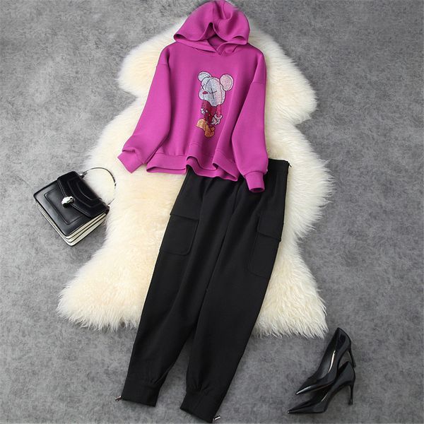 pant high female fashion two winter diamonds with hoodie neck loose and twinset suit pants, White
pant high female fashion two winter diamonds with hoodie neck loose and twinset suit pants, White