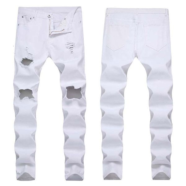 men's jeans men ripped holes jeans casual fashional skinny runway slim biker denim hiphop pants washed mid waist free, Blue
men's jeans men ripped holes jeans casual fashional skinny runway slim biker denim hiphop pants washed mid waist free, Blue