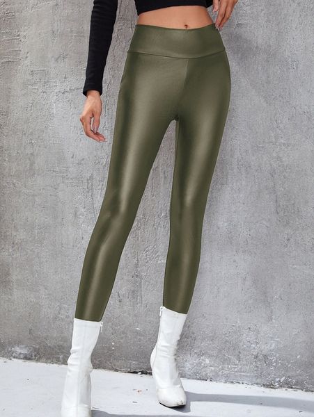 wideband waist pu leather leggings i2km#, Black 
wideband waist pu leather leggings i2km#, Black