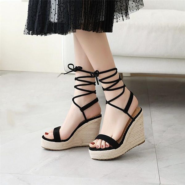 summer black flock cross tied platform high heels wedge sandals women ankle strap lace up shoes for
summer black flock cross tied platform high heels wedge sandals women ankle strap lace up shoes for