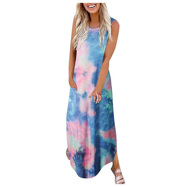 casual dresses women long dress 2021 summer elegant plus size o-neck boho floral print vintage sleeveless loose maxi clothing sece, Black;gray 
casual dresses women long dress 2021 summer elegant plus size o-neck boho floral print vintage sleeveless loose maxi clothing sece, Black;gray