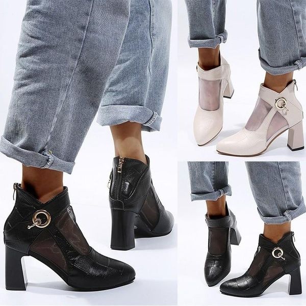 boots women's net square toe high heel zipper black lace-up short booties ladies zapatos de mujer
boots women's net square toe high heel zipper black lace-up short booties ladies zapatos de mujer
