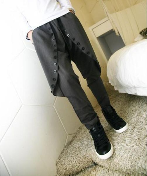 27-44 2021 men's clothing fashion gd dj british hair stylist false two culottes low crotch pants plus size singer costumes, Black
27-44 2021 men's clothing fashion gd dj british hair stylist false two culottes low crotch pants plus size singer costumes, Black