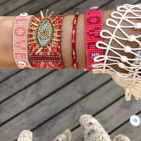 charm bracelets go2boho evil eye bracelet women jewelry miyuki bead mexican pulseras heart love letter jewellery handmade woven, Golden;silver
charm bracelets go2boho evil eye bracelet women jewelry miyuki bead mexican pulseras heart love letter jewellery handmade woven, Golden;silver