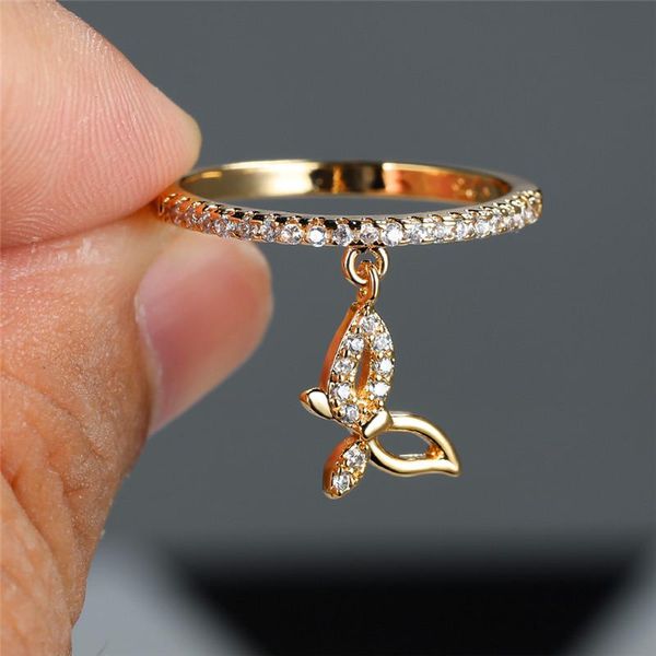wedding rings luxury female crystal butterfly pendant ring trendy gold silver color engagement charm white zircon for women, Slivery;golden
wedding rings luxury female crystal butterfly pendant ring trendy gold silver color engagement charm white zircon for women, Slivery;golden
