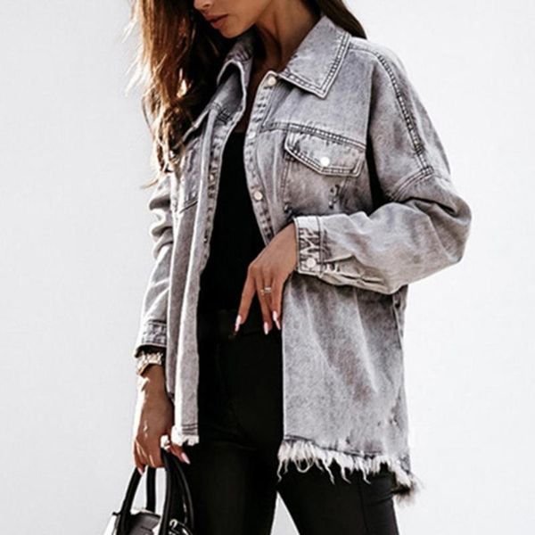 women's jackets women jacket vintage boyfriend turn-down collar long sleeve denim tassel ripped holes flap coat for daily wear, Black;brown
women's jackets women jacket vintage boyfriend turn-down collar long sleeve denim tassel ripped holes flap coat for daily wear, Black;brown