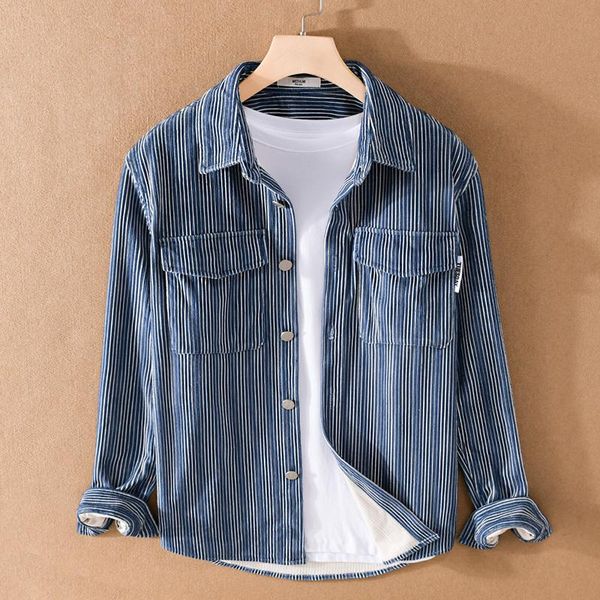 men's casual shirts thicken corduroy long sleeve striped men trendy comfortable autumn and winter shirt for chemise camisa, White;black
men's casual shirts thicken corduroy long sleeve striped men trendy comfortable autumn and winter shirt for chemise camisa, White;black