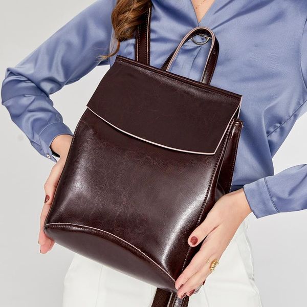 women backpack vintage backpacks for teenage girls fashion large school bags genuine leather black mochila
women backpack vintage backpacks for teenage girls fashion large school bags genuine leather black mochila