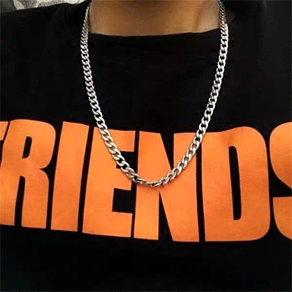 simple fashion titanium steel chain men and women necklace trend hiphop street hip hop ornament chains, Silver
simple fashion titanium steel chain men and women necklace trend hiphop street hip hop ornament chains, Silver