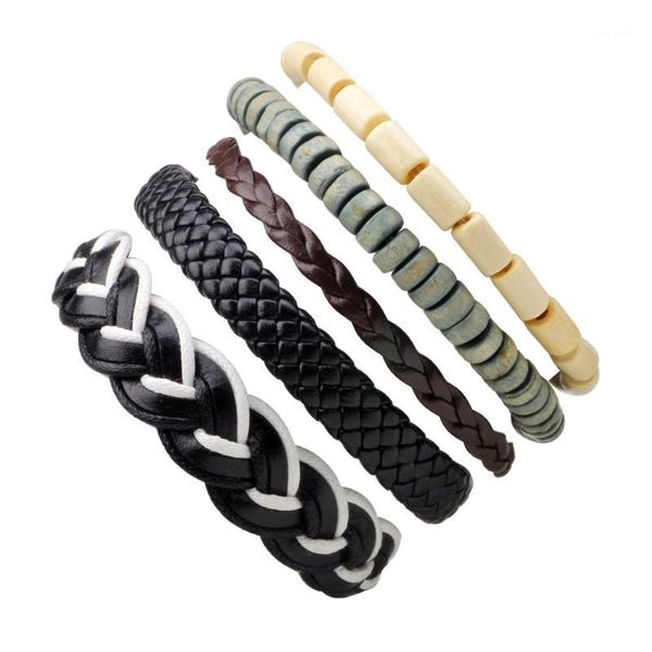 charm bracelets 5pcs/set boho gypsy hippie punk green beige wooden beads white black macrame leather layers stack set for man woman1, Golden;silver
charm bracelets 5pcs/set boho gypsy hippie punk green beige wooden beads white black macrame leather layers stack set for man woman1, Golden;silver