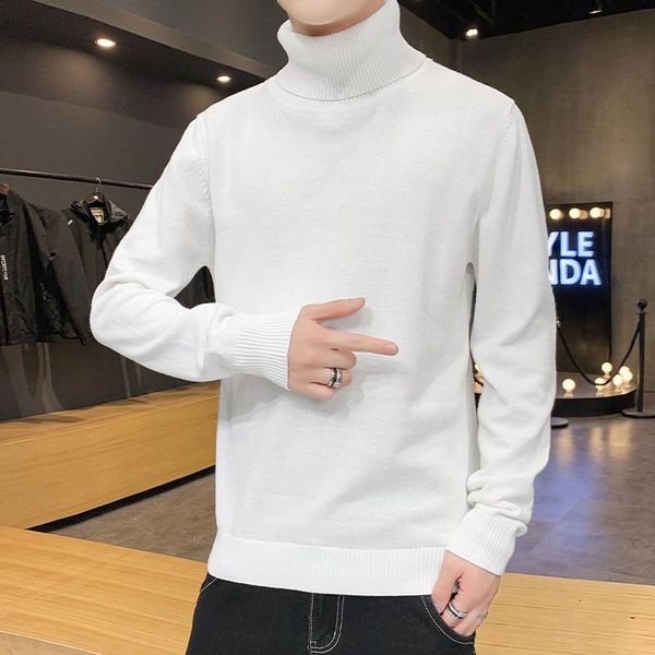 men's sweaters casual sweater solid color turtleneck warm men winter autumn korean style cotton long sleeve outerwear, White;black
men's sweaters casual sweater solid color turtleneck warm men winter autumn korean style cotton long sleeve outerwear, White;black