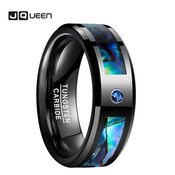 cluster rings quality 8mm men's abalone shell and blue cubic zirconia inlay tungsten black wedding bands beveled edge size 7-12, Golden;silver
cluster rings quality 8mm men's abalone shell and blue cubic zirconia inlay tungsten black wedding bands beveled edge size 7-12, Golden;silver