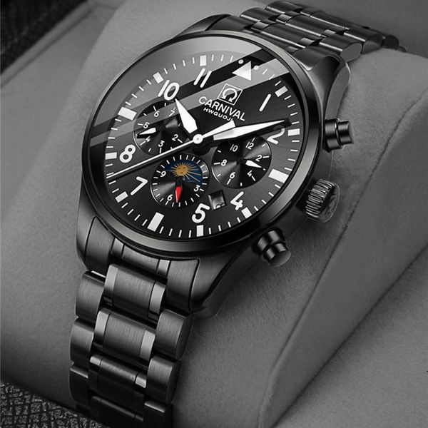 wristwatches carnival fashion mechanical watch men stainless steel waterproof luminous calendar 24 hours automatic watches mens, Slivery;brown
wristwatches carnival fashion mechanical watch men stainless steel waterproof luminous calendar 24 hours automatic watches mens, Slivery;brown