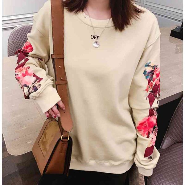 autumn ow off flower arrow trend loose cotton men's and women's white pullover round neck couple leisure brand sweater, Black
autumn ow off flower arrow trend loose cotton men's and women's white pullover round neck couple leisure brand sweater, Black
