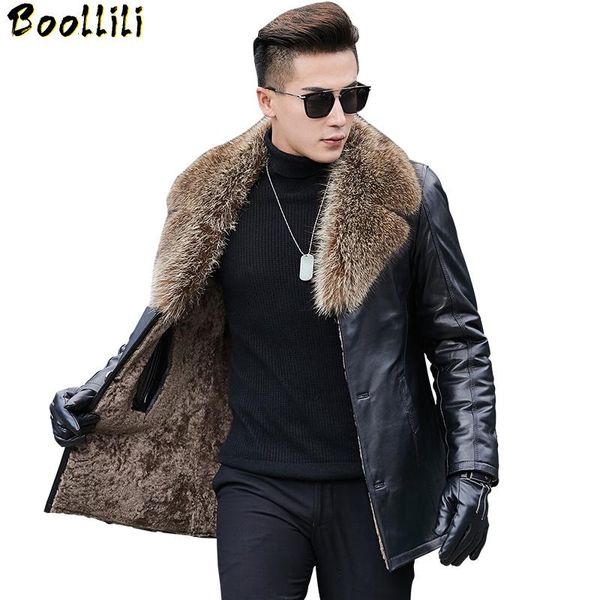 men's leather & faux boollili rea mens jacket naturalraccoon collar plus size 5xl male wool shearling warm coat, Black
men's leather & faux boollili rea mens jacket naturalraccoon collar plus size 5xl male wool shearling warm coat, Black