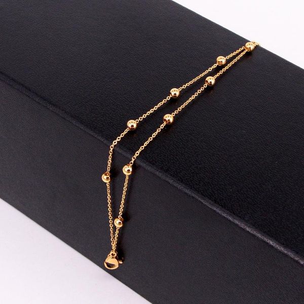 link, chain selling fashion double-layer with nine steel ball bracelet for women women's jewelry wholesale b601, Black
link, chain selling fashion double-layer with nine steel ball bracelet for women women's jewelry wholesale b601, Black