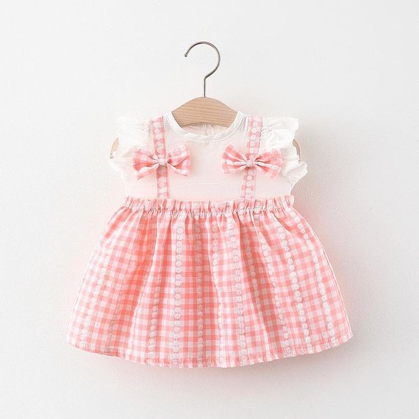 summer infant girls ruffles sleeve o neck cute bow patchwork plaid princess party baby dress kids clothes vestidos girl's dresses, Red;yellow
summer infant girls ruffles sleeve o neck cute bow patchwork plaid princess party baby dress kids clothes vestidos girl's dresses, Red;yellow