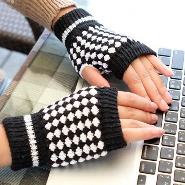 fingerless gloves ladies wear warm for both men and women fy181007, Blue;gray