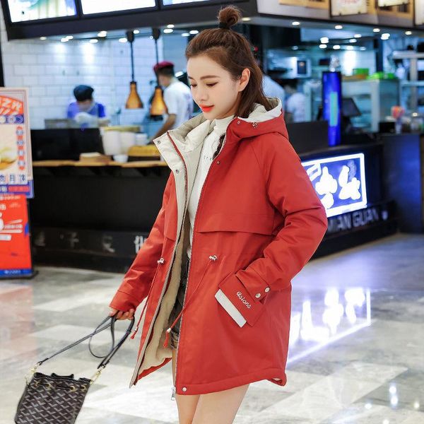 women's down & parkas korean version of the autumn and winter warm jacket women casual loose plus velvet parka coat, Black
women's down & parkas korean version of the autumn and winter warm jacket women casual loose plus velvet parka coat, Black