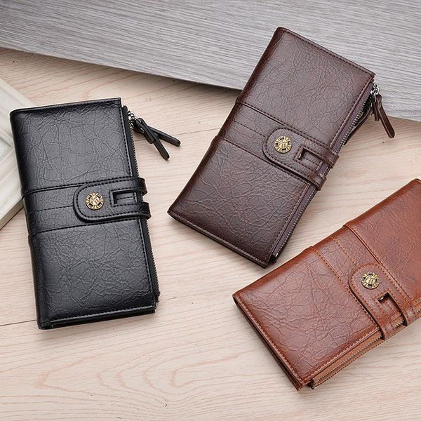 wallets 2021 men wallet with zipper buckle long retro hand phone bag multi-card position solid color coin purse, Red;black
wallets 2021 men wallet with zipper buckle long retro hand phone bag multi-card position solid color coin purse, Red;black