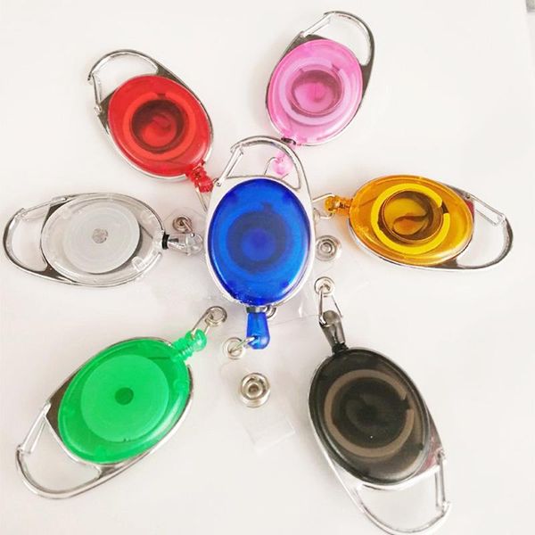 card holders 1pc plastic retractable pull name badge reel id tag keychain clip staff work chest pocket holder reels lanyard, Brown;gray
card holders 1pc plastic retractable pull name badge reel id tag keychain clip staff work chest pocket holder reels lanyard, Brown;gray