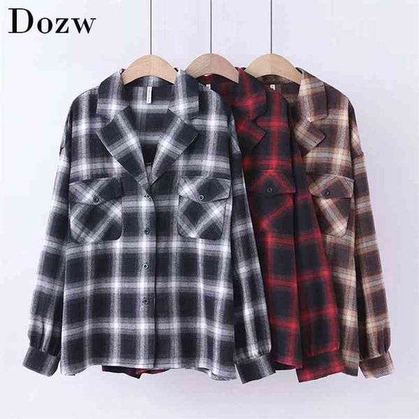 casual long sleeve plaid blouse women fashion notched collar office shirt loose double pockets blouses shirts plus size 210515, White
casual long sleeve plaid blouse women fashion notched collar office shirt loose double pockets blouses shirts plus size 210515, White