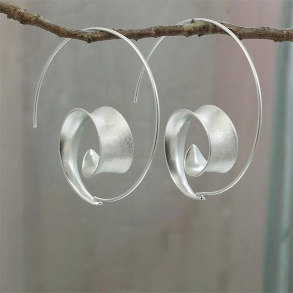 hoop & huggie fashion spiral-shaped earrings for women metal gold color/silver color lady's korean jewelry, Golden;silver
hoop & huggie fashion spiral-shaped earrings for women metal gold color/silver color lady's korean jewelry, Golden;silver