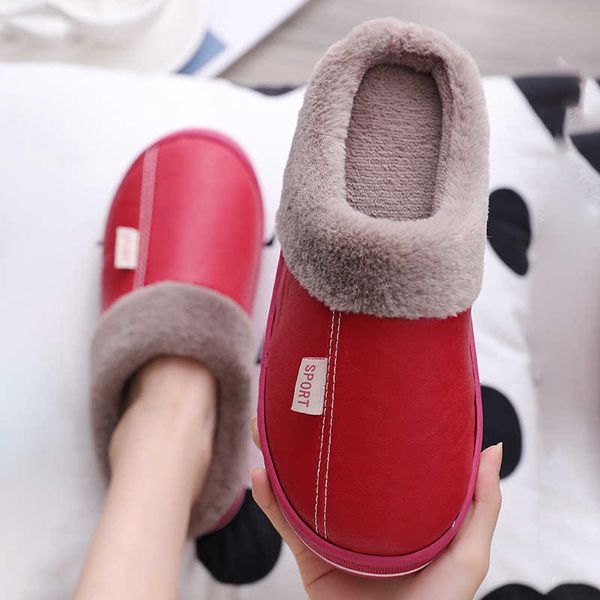 women's shoes indoor slippers non-slip winter ladies leather slippers antifouling family couple home short plush warm shoes 210619, Black
women's shoes indoor slippers non-slip winter ladies leather slippers antifouling family couple home short plush warm shoes 210619, Black
