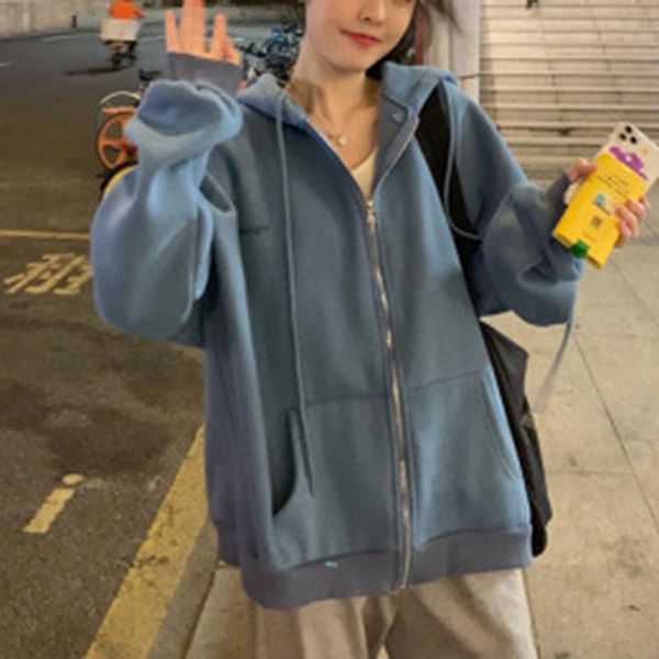 women's hoodies & sweatshirts women korean style vintage solid color long sleeve casual large coats, Black
women's hoodies & sweatshirts women korean style vintage solid color long sleeve casual large coats, Black