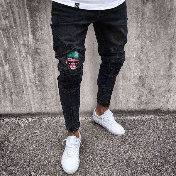 men's jeans denim men's jeans european splicing black elastic leggings trendy pants, Blue
men's jeans denim men's jeans european splicing black elastic leggings trendy pants, Blue