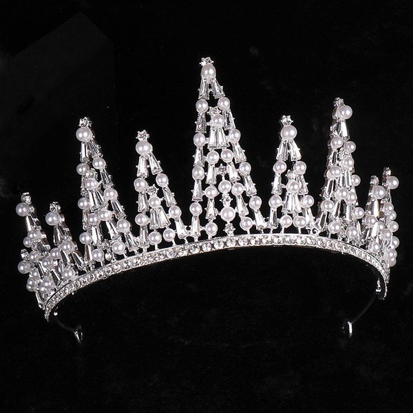 european baroque crown two piece wedding dress white headdress queen 2020 pearl diamond, Golden;white
european baroque crown two piece wedding dress white headdress queen 2020 pearl diamond, Golden;white