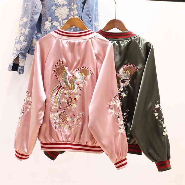 women's jackets casaco de beisebol coreano, jaqueta folgada com flor pássaro bordado, plus size para mulheres h81i, Black;brown
women's jackets casaco de beisebol coreano, jaqueta folgada com flor pássaro bordado, plus size para mulheres h81i, Black;brown